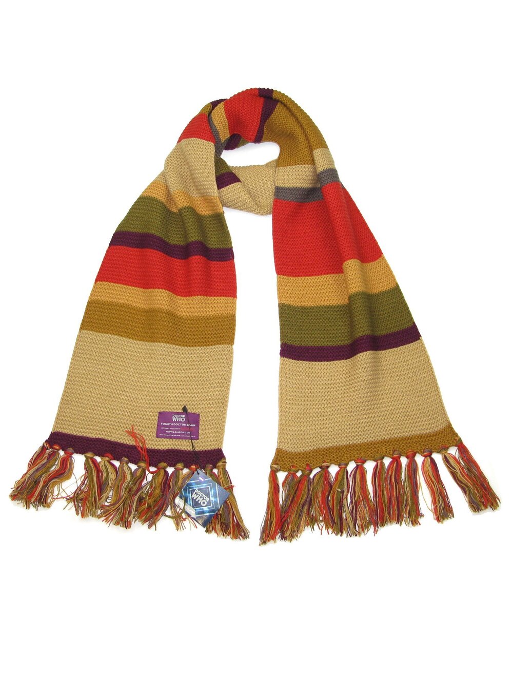6323 Fourth Doctor Tom Baker Shorter Scarf - Official BBC Licensed Scarf by